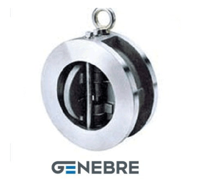 Genebre check valve, double-leaf, CF8M/CF8M/Viton, Tmax=+180oC flanged