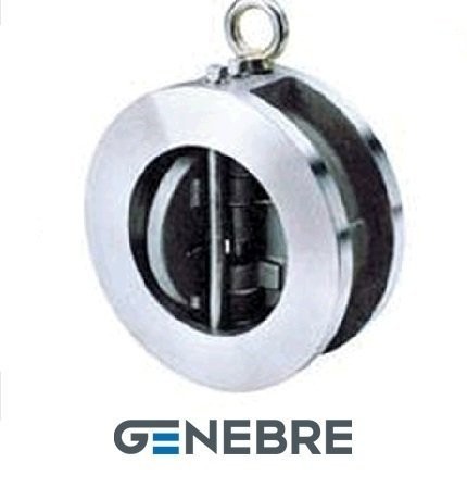 Genebre check valve, double-leaf, CF8M/CF8M/Viton, Tmax=+180oC flanged