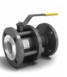 11s67p KSH.R.F.XXX.16 PP Ball valve n/pass.  razb. LD PN16, Steel 20 /Stainless steel. 1.4308 /PTFE steel, flange/flange