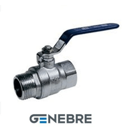 Full-bore ball valve GENEBRE 3034 09 DN050 PN25, body - brass, ball - brass, ball seal - PTFE, HP/BP, lever handle, BSPP thread
