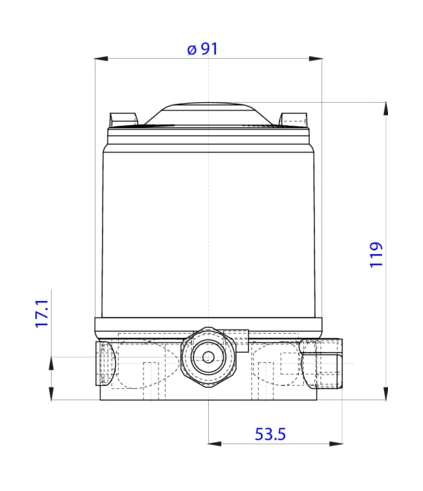 Control head for decentralized automation of direct-flow valves ELEMENT (227252)