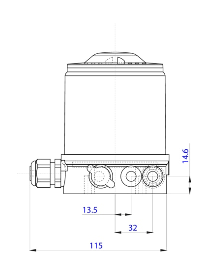 Control head for decentralized automation of direct-flow valves ELEMENT (227252)