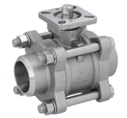 Kugelhahn Ball Valve DN32, PN64, 1.4408/PTFE - FKM, Anschweißenden, ISO 5211, DIN3202-S13