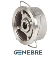 Genebre PN40 non-return disc valve material: CF8M/CF8M/Metal/Metal, Tmax=+300oC interflane