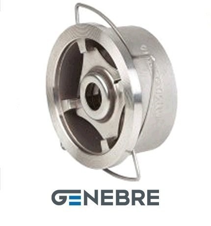 Genebre PN40 non-return disc valve material: CF8M/CF8M/Metal/Metal, Tmax=+300oC interflane