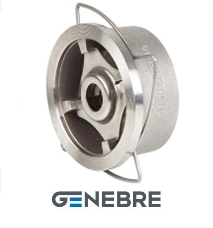 Genebre PN40 non-return disc valve material: CF8M/CF8M/Metal/Metal, Tmax=+300oC interflane