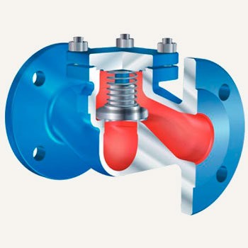 Check valve 45.003 ARI-Checko-V PN40 , material: steel 1.0460, Tmax=+150oC flanged