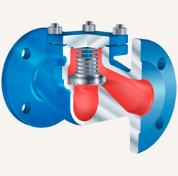 Check valve 45.003 ARI-Checko-V PN40 , material: steel 1.0460, Tmax=+150oC flanged