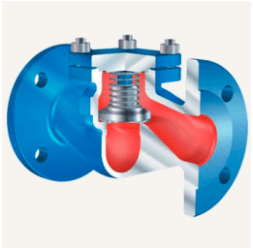 Check valve 54.003 ARI-Checko-V material: stainless steel. steel - 1.4408 PN25 Tmax=+400oC flanged