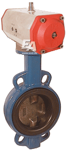 Rotary disc shutter DN125, PN16, m. length EN558-20 GGG/NBR/GGG