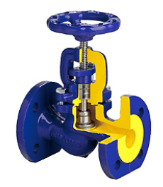 Shut-off oil seal valve ZETKAMA 215A-100-C-01, DN100, PN16, cast iron body GJL-250 (GG25), F/F, steering wheel