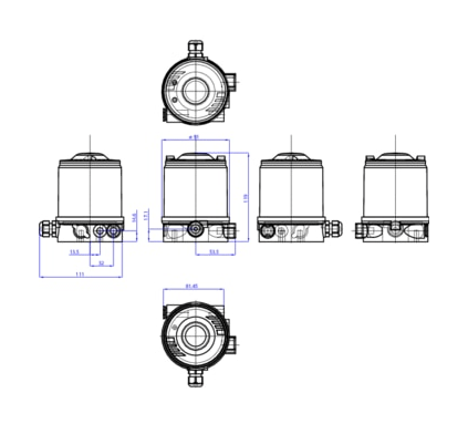 Control head for decentralized automation of direct-flow valves ELEMENT (227258)