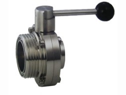 DF Disc sanitary faucet (butterfly valve) ISO SS304L/EPDM thread/welding