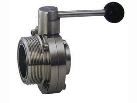 DF Disc sanitary faucet (butterfly valve) ISO SS304L/EPDM thread/welding