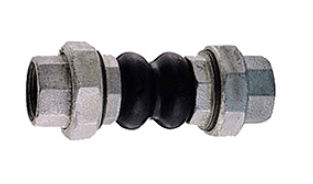 Anti-vibration compensator GENEBRE 2830 06 DN025 PN10, housing - EPDM + Nylon, threaded connection - galvanized carbon steel, BP/BP