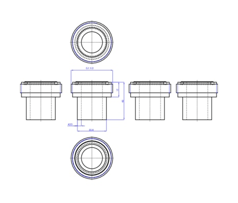 Special adapter for mounting pH/ORP sensors and ELEMENT series conductometers in the pipeline (561227)