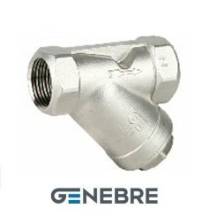 Genebre PN40 mesh filter housing: CF8M /CF8M /PTFE Tmax=+240oC external thread