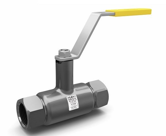 KSH.Ts.M.XXX.40.02 PP Ball valve n/pass. LD KSHTSM PN40, Steel 20 /Stainless steel. 1.4021 /PTFE steel, thread/thread