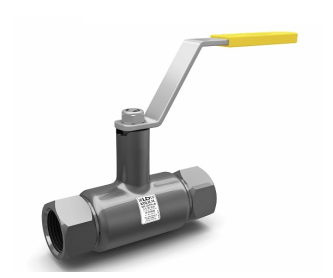 KSH.Ts.M.XXX.40.02 PP Ball valve n/pass. LD KSHTSM PN40, Steel 20 /Stainless steel. 1.4021 /PTFE steel, thread/thread