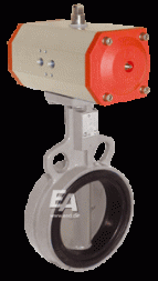 Rotary disc shutter-WA, DN200, with NE28 stainless steel drive. steel/stainless steel steel/EPDM, 230V 50Hz, time. srab. 24sec