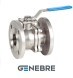 Genebre PN16 ball valve body: CF8M /CF8M /PTFE, Tmax=+180oC full bore, flange /fla