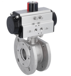 Ball valve Ball valve-MK, DN40, mit Antriebt-OD, DW65, Stainless steel 1.4408/PTFE-FKM, double acting