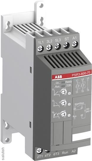 جهاز التشغيل الناعم 3-600-70 ريال سعودي ، 1.5 كيلو واط ، 400 فولت تيار متردد ، 3.9 أمبير ، أوبر.=100...240 فولت تيار متردد