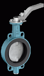 Rotary disc flanged gate NR111 DN300 PN16, stainless steel, disc 1.4008, PTFE , under the gearbox