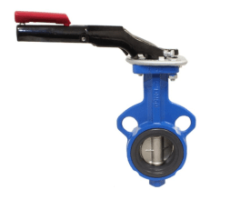 Butterfly valve disc butterfly valve DN125, PN10/16, overall length EN558-20, GG/EPDM/Edelstahl 1.4408, ISO 5211