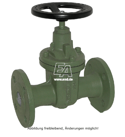 Wedge gate valve DN100, PN16GG-25 DIN3352/2G, Niro, Internal spindle