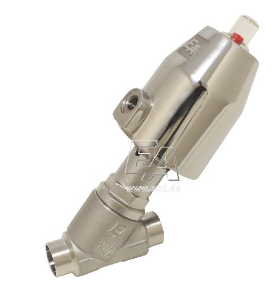 Pneumatic valve, DN20, SK50-Ed., OS stainless steel. steel/PTFE