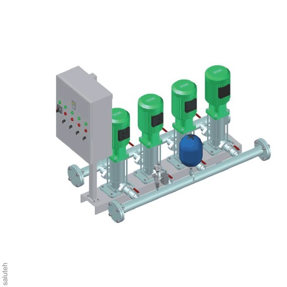 KV Hydro.VS.2.EVMSG3-5.1,1.40 Pressure boosting unit for HVAC and DHW (Ebara)