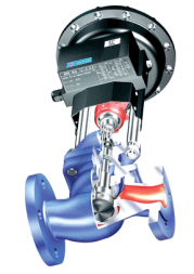 Control valve Ari-Stevi 35.470 DN32 PN40 with electric drive Premio 2.2kN 230V with a potential of 1000 ohms, with additional end.