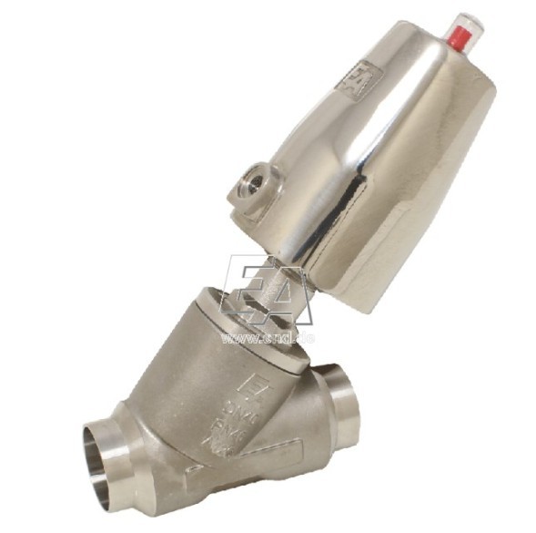 Pneumatic valve, DN32, SK63-Ed., OS stainless steel. steel/PTFE