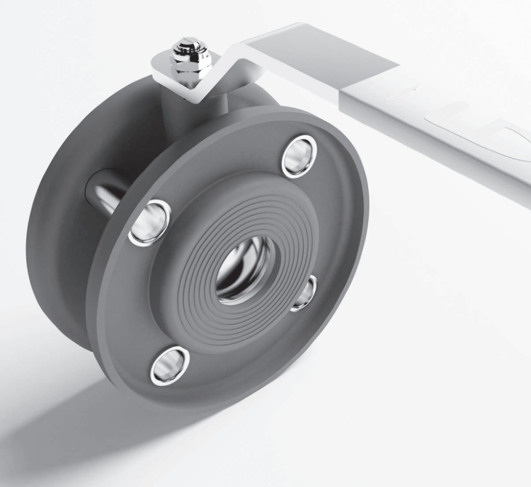  LD.STRIZH.XXX.16.P.02.Zn Ball valve PN16 n/flanged passage