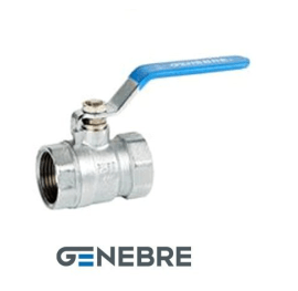 Кран шаровой Genebre, Латунь /Латунь /PTFE PN25 Тмакс=+180оС ручка-рычаг