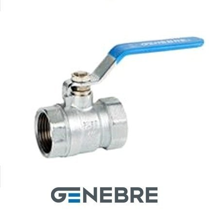 Кран шаровой Genebre, Латунь /Латунь /PTFE PN25 Тмакс=+180оС ручка-рычаг