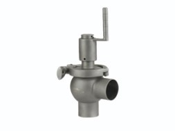 Sanitary single-seat reversible valve angular DIN type 200 (L type) S.S.304 welding/welding