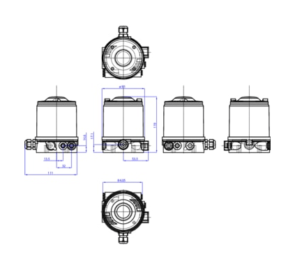 Control head for decentralized automation of direct-flow valves ELEMENT (227269)