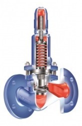 Bypass valve 52.753 ARI-PRESO PN16 body material: stainless steel.steel Tmax=+450oC flange