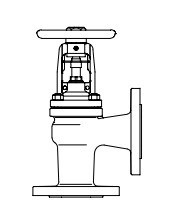 Shut-off valve 35.307 ARI-STOBU corners. with oil seal. PN40 cast steel, flanged (DN15 PN40)