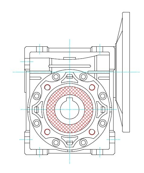 Червячный мотор-редуктор CVR063(i=40)IEC80B14/GL-80M2-4-0,75kW, 230/400V AC, 1400/min, 50Hz, IM B14, F, IP55, n2=35 Об/мин, M2=143 Nm, sf-1,0