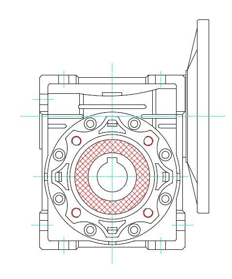 Червячный мотор-редуктор CVR063(i=40)IEC80B14/GL-80M2-4-0,75kW, 230/400V AC, 1400/min, 50Hz, IM B14, F, IP55, n2=35 Об/мин, M2=143 Nm, sf-1,0