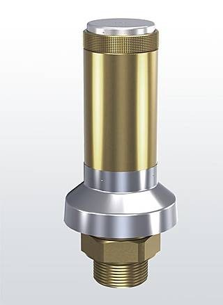 Safety valve, brass (CW617N), -60°C-+ 225°C, P=0.2-6bar (DN25 PN25)