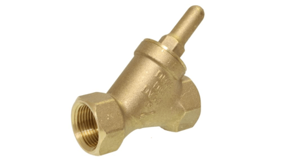 Check valve G 1&amp;quot;, PN16 brass/PTFE, Y-type