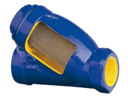 Mesh filter ZETKAMA 823A-025-C10, DN025, PN16, body - cast iron GG25, mesh - stainless steel. AISI304 steel, 1.0 mm cell, BP/BP, thread - BSPT