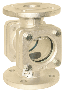 Sight glass Schauglas DN50, GG25, PN16, Deckelscheibe: Natronkalkglas DIN8902