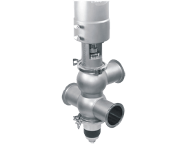 FH Sanitary Two-seat Reversible Valve Pneumatic MixProof DIN S.S.304 welding/Welding