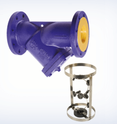 Mesh filter with magnetic insert RASHWORK 601-300-16, DN300, PN16, housing - GJL-250 (GG25), mesh - AISI304 (CF8), cell - 1.6 mm, F/F