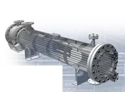 Shell-and-tube heat exchanger Funke SSCF 603-1 stroke Corp.1.4571 pipes 1.4571 d.9.5 mm perg.1.4571 pipes
